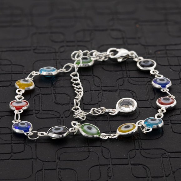 Evil Eye Bracelet - 2 chain styles - Ajustable - Picture 3 of 4